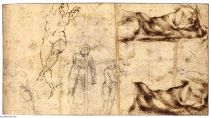 Estudios De Nudes (verso) — Miguel Ángel, High Renaissance