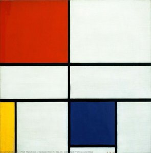 Composición C (No.III) con Rojo, Amarillo y Azul