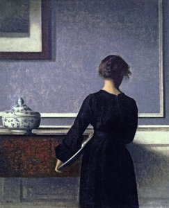 Interior, Young Woman Seen From Behind — Vilhelm (hammershøi)hammershoi, Danish Symbolism