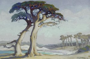Evening, Monterey Cypress, California. 1926 — Ernest Fiene