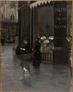 The Violet Perfumery, At The Corner Of Boulevard Des Capucines And Rue Scribe In Paris — Джузеппе Де Нитис