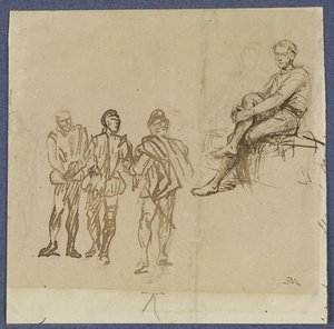 Four Figural Studies — Jean-louis Ernest Meissonier, Realism