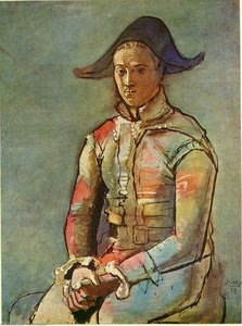 Seated Harlequin (jacinto Salvado) — Pablo Picasso