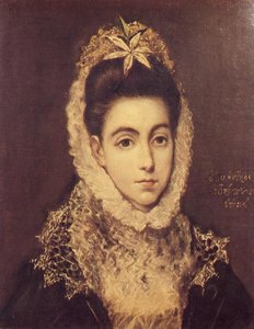 Dame Mit Einer Blume Im Haar — El Greco