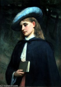 Girl Holding A Book — Charles Sillem Lidderdale