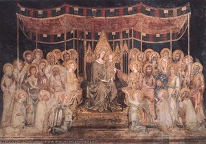 Maestà (madonna With Angels And Saints) — Simone Martini, Proto-renaissance