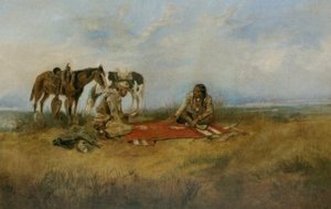 Coon-can - Two Horses — Charles Marion Russell