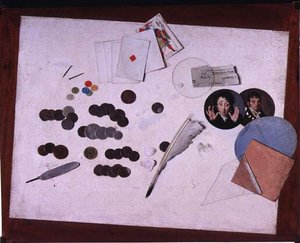 Trompe L'oeil Aux Pièces De Monnaies, Sur Le Plateau D'un Guéridon — Louis Léopold Boilly