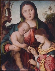 Mystic Marriage Of Saint Catherine Of Alexandria — Bernardino Di Bosio Zaganelli