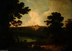 Lake Albano And Castel Gandolfo — Richard Wilson, Neoclassicism