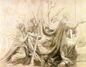 Kneeling King With Two Angels — Matthias Grünewald