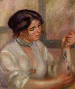 Mujer Con Un Collar — Pierre-auguste Renoir, Impressionist Style