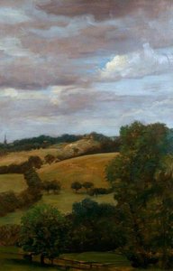 Hilly Landscape — Alphonse Legros, Contemporary Realism