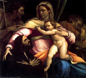 The Virgin And Child With Saints Joseph And John The Baptist And A Donor