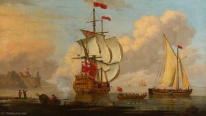 Ship At Anchor — Peter Monamy