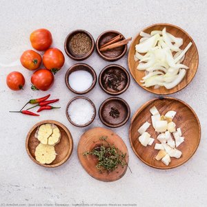 Ingredients of Hispanic-Mexican marinade