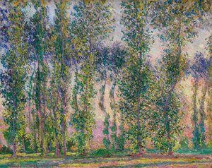 Poplars At Giverny — Claude Monet, Impressionism