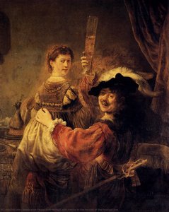 Self-portrait With Saskia In The Parable Of The Prodigal Son — Rembrandt Peale, Baroque