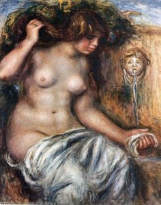 Woman At The Fountain — Pierre-auguste Renoir, Impressionism