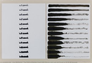 Two Sets Of Marker-trace With Marker And With Ink Brush In 10 20 30 Seconds — Eros Bonamini