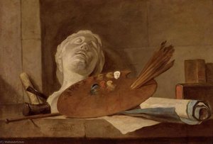 The Attributes Of Painting And Sculpture — Jean-baptiste-siméon Chardin