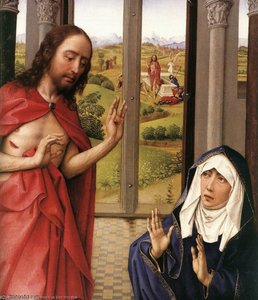 Miraflores Altarpiece (right Panel) Detail — Goswijn Van Der Weyden