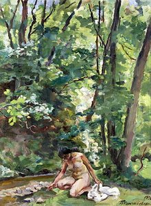 The Woman At The Creek — Pyotr Konchalovsky