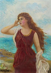 Woman By The Ocean — David Davidovich Burliuk