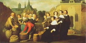 Giving to the poor by Mary of Pallaes