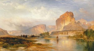 Cliffs Of Green River — Thomas Moran, Hudson River School