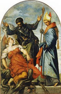 St Louis, St George, And The Princess — Jacopo Tintoretto