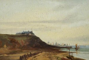 Coastal Scene, Sea To Right — George Hornblower Simms