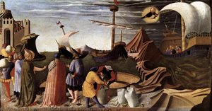 St Nicholas Saves The Ship (perugia Altarpiece) — Fra Angelico