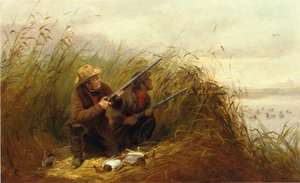 Duck Shooting With Decoys — Arthur Fitzwilliam Tait