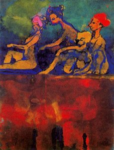 Scene With Four Figures — Emile Nolde