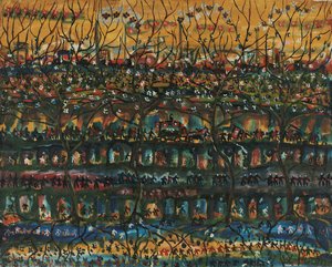 Miner’s Funeral — Lucinski, Wladyslaw, Naïve Art