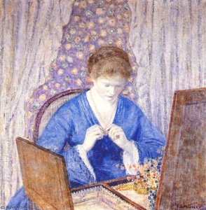 Girl In Blue — Frederick Carl Frieseke