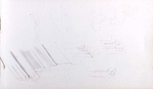 Leg, Face, Rear View Of Figure From Chest Up — John La Farge