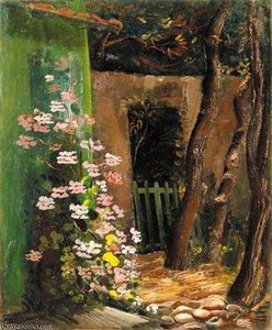 Flowers In The Yard — Boris Dmitrievich Grigoriev