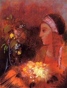 Woman With Flowers 1 — Odilon Redon