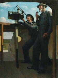 Leading Observer J. O. Isaacs and Chief Observer H. B. Harfield Royal Observer Corps