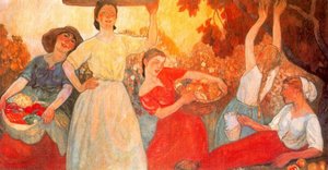 Aldeanas Vascas Con Frutas Y Hortalizas — Aurelio Arteta, Other