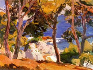 Coast At Santa Cristina — Joaquín Sorolla Y Bastida, Impressionist Landscape