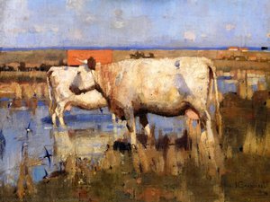 Landscape With Cattle — Joseph Crawhall