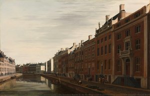 De Gouden Bocht in de Herengracht in Amsterdam vanuit het westen, Gerrit Berckheyde, 1672
