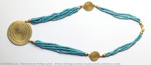 African Heritage Necklace Of Glass Beads And Brass Surutia — Alan Donovan Phillips Leitch