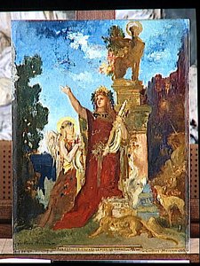 La Vie De L'humanité L'age D'argent. Hésiode Et Orphée. Orphée. Le Midi. Le Chant — Gustave Moreau, Symbolist Painting