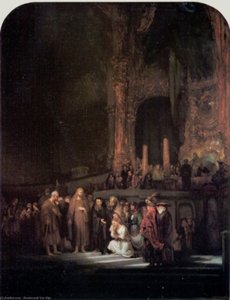 Die Frau Wird Zum Erwachsenen Genommen — Rembrandt Van Rijn, Baroque