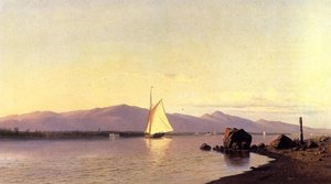 Kingston Point, Hudson River — Francis A Silva, Hudson River School