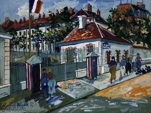 Barracks Lourcine Boulevard Port Royal, Paris — Maurice Utrillo